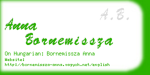 anna bornemissza business card